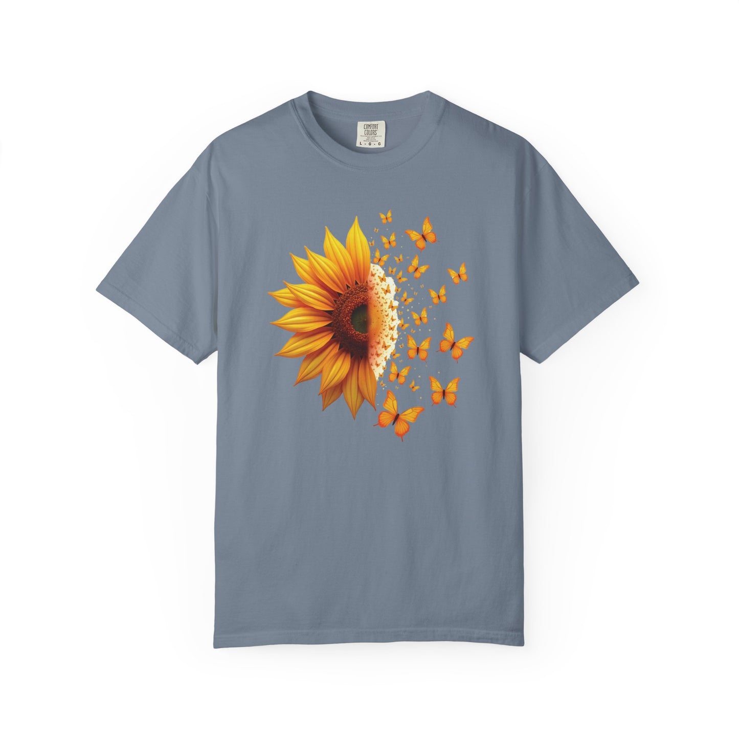 Half Sunflower Half Butterflies T-shirt