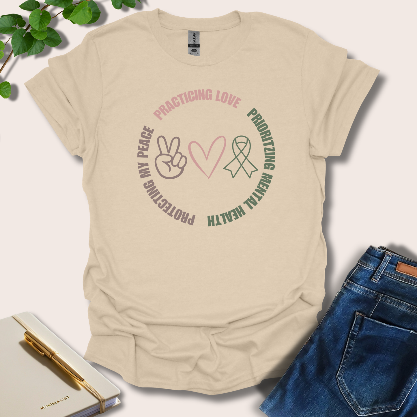 Protecting My Peace Practicing Love Prioritizing Mental Health T-Shirt