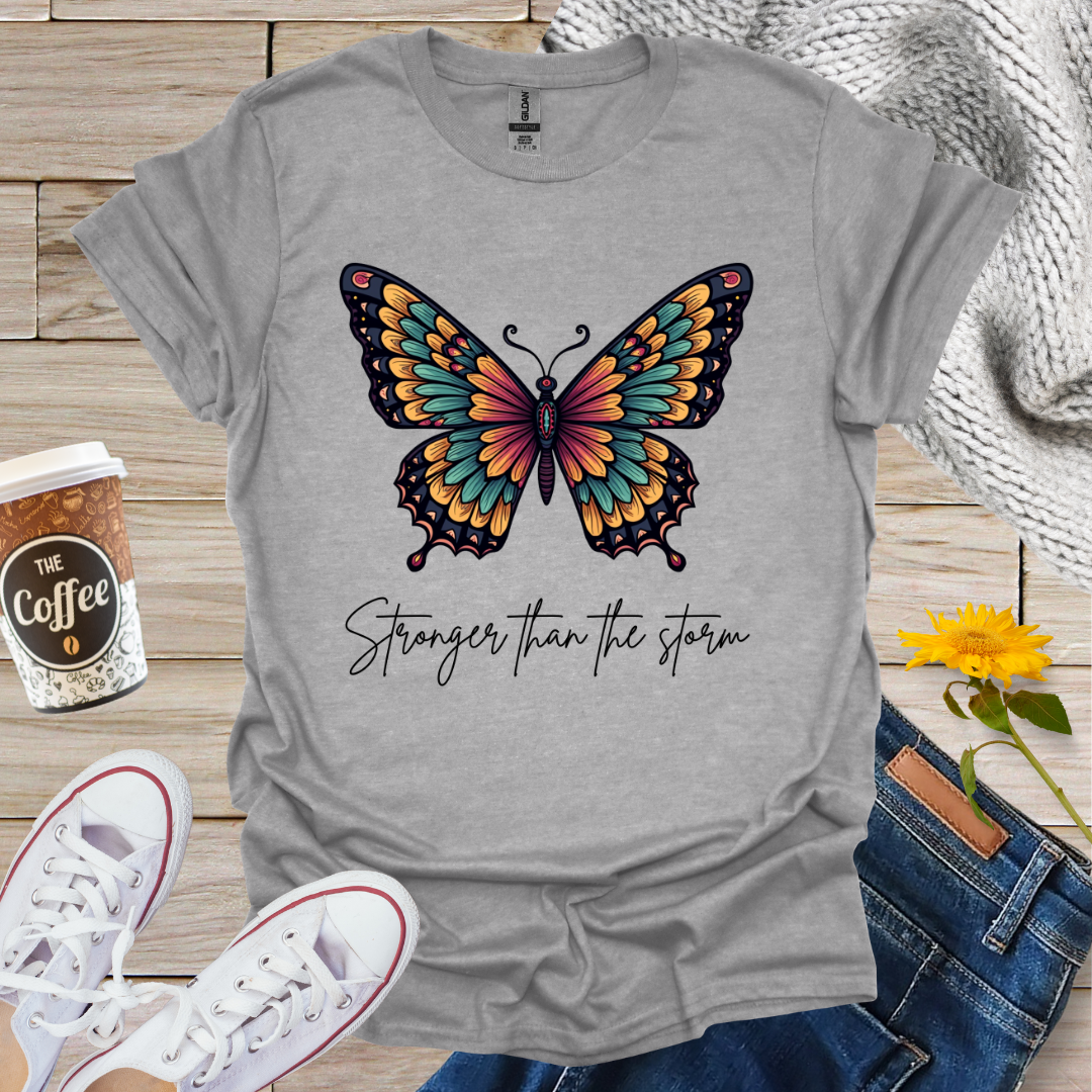 Stronger Than Storm Butterfly T-Shirt