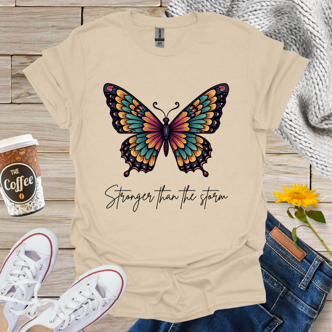 Stronger Than Storm Butterfly T-Shirt