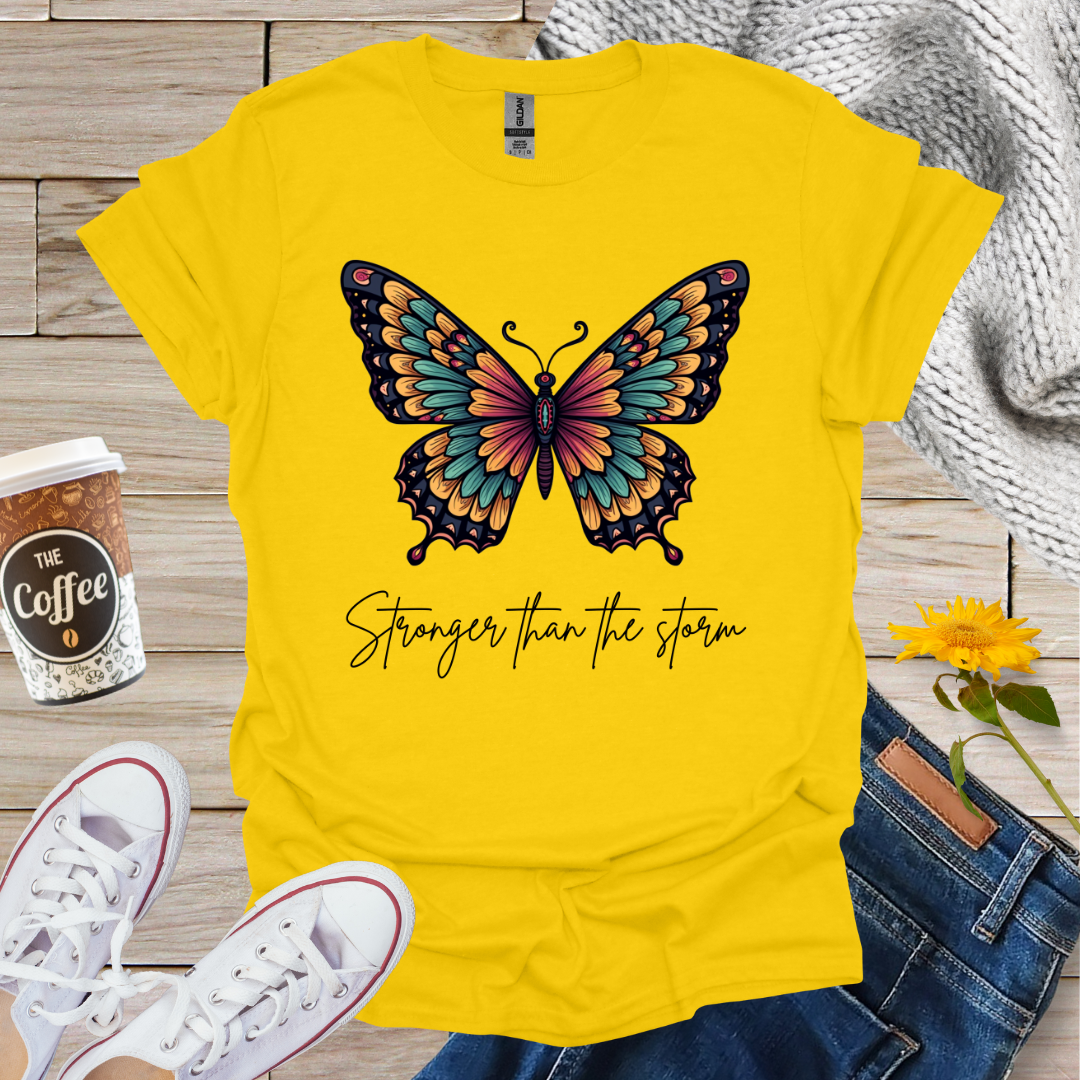 Stronger Than Storm Butterfly T-Shirt
