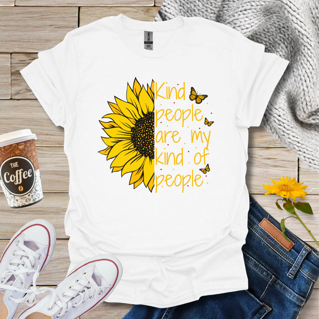 Kind People Are My Kinda People Sunflower T-Shirt