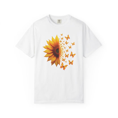 Half Sunflower Half Butterflies T-shirt