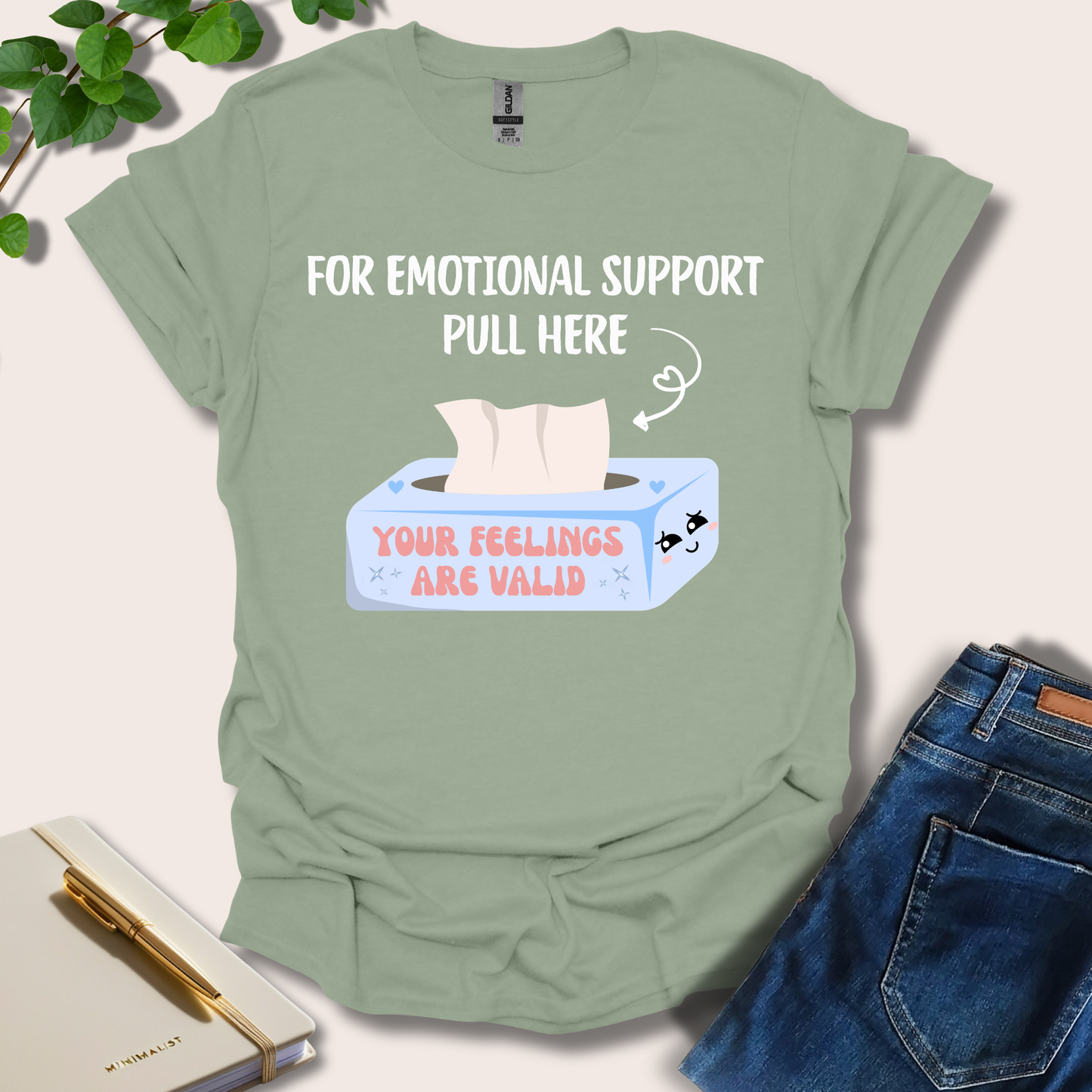 For Emotional Support Pull Here T-Shirt