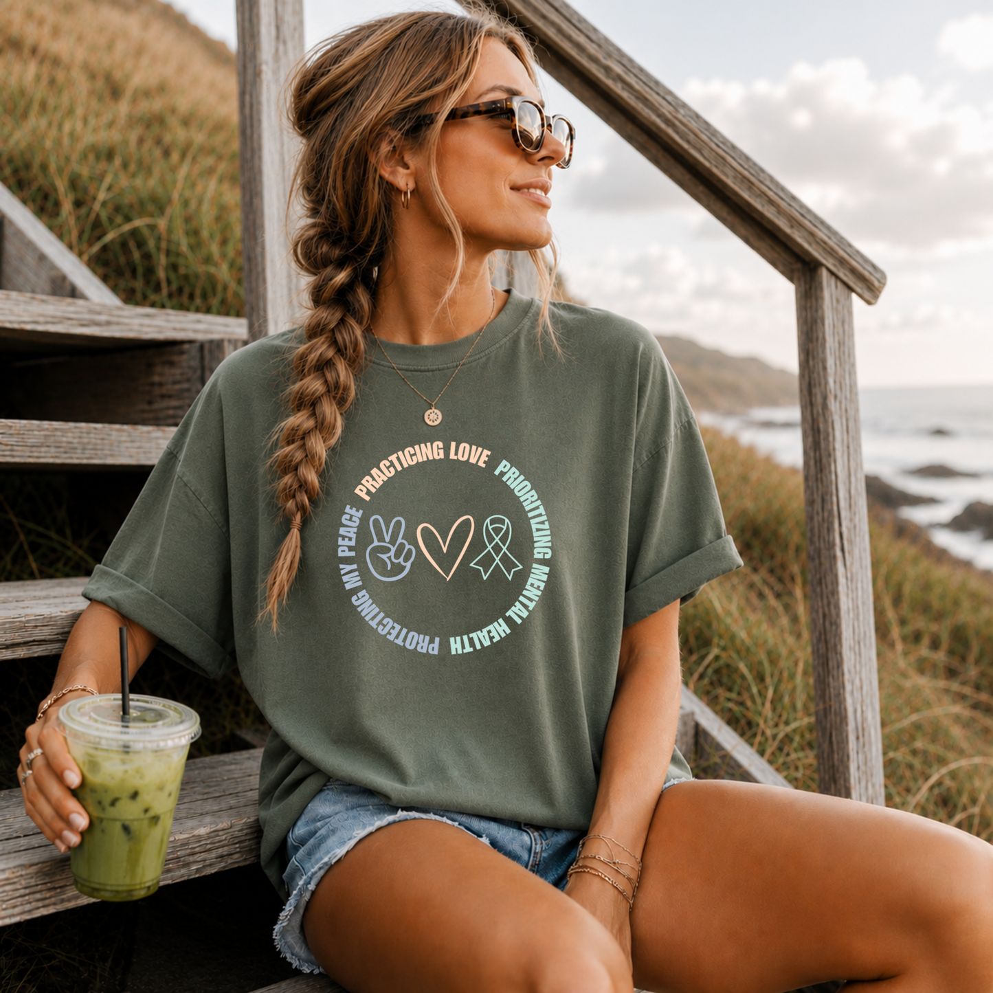 Protecting My Peace Practicing Love Prioritizing Mental Health T-shirt
