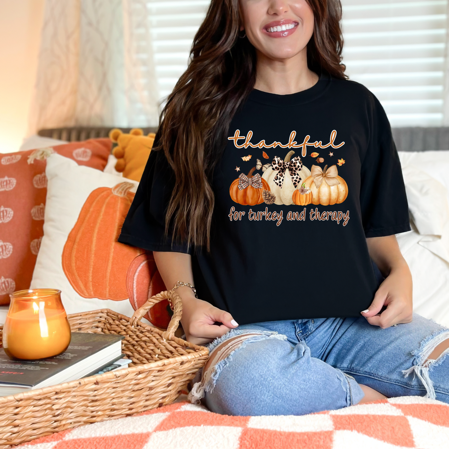 Thankful For Turkey And Therapy T-shirt