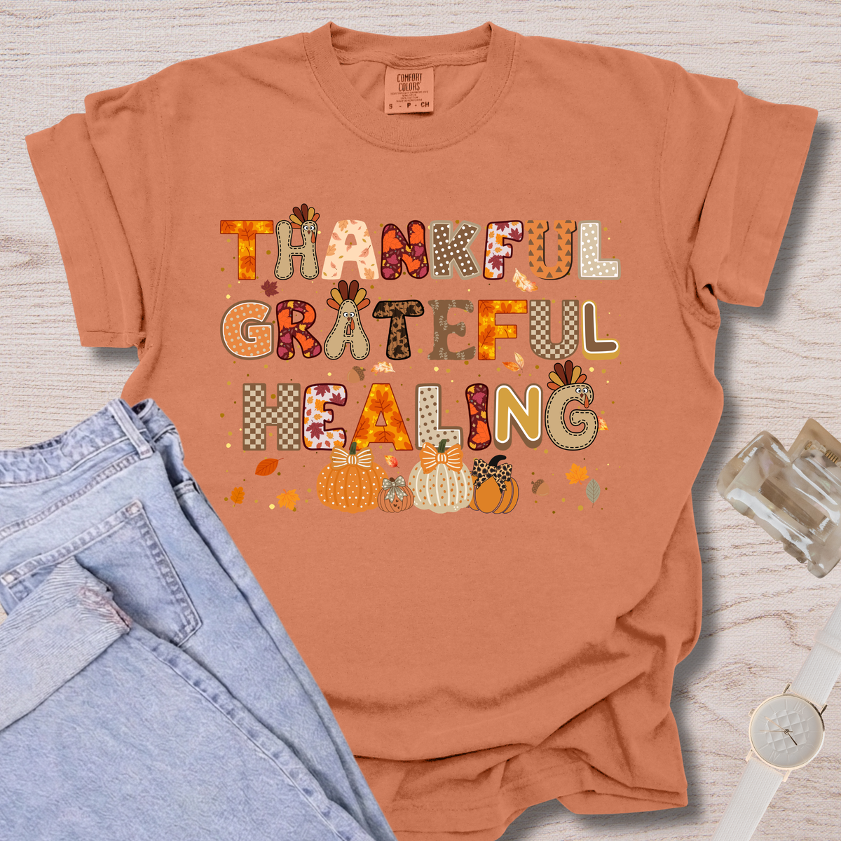 Thankful Grateful Healing T-shirt