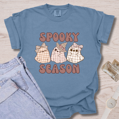 Spooky Season Plaid Ghosts T-shirt