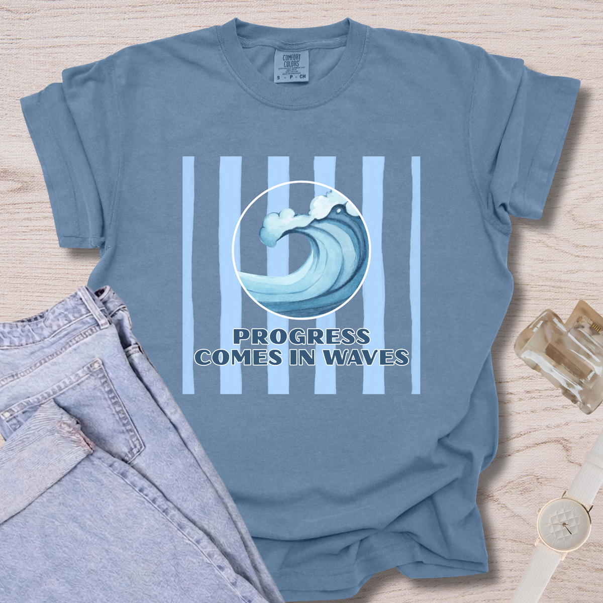 Progress Comes In Waves T-shirt
