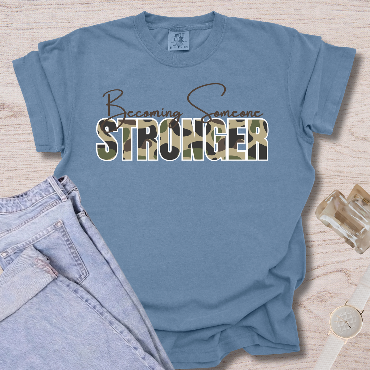 Becoming Someone Stronger Camo T-shirt