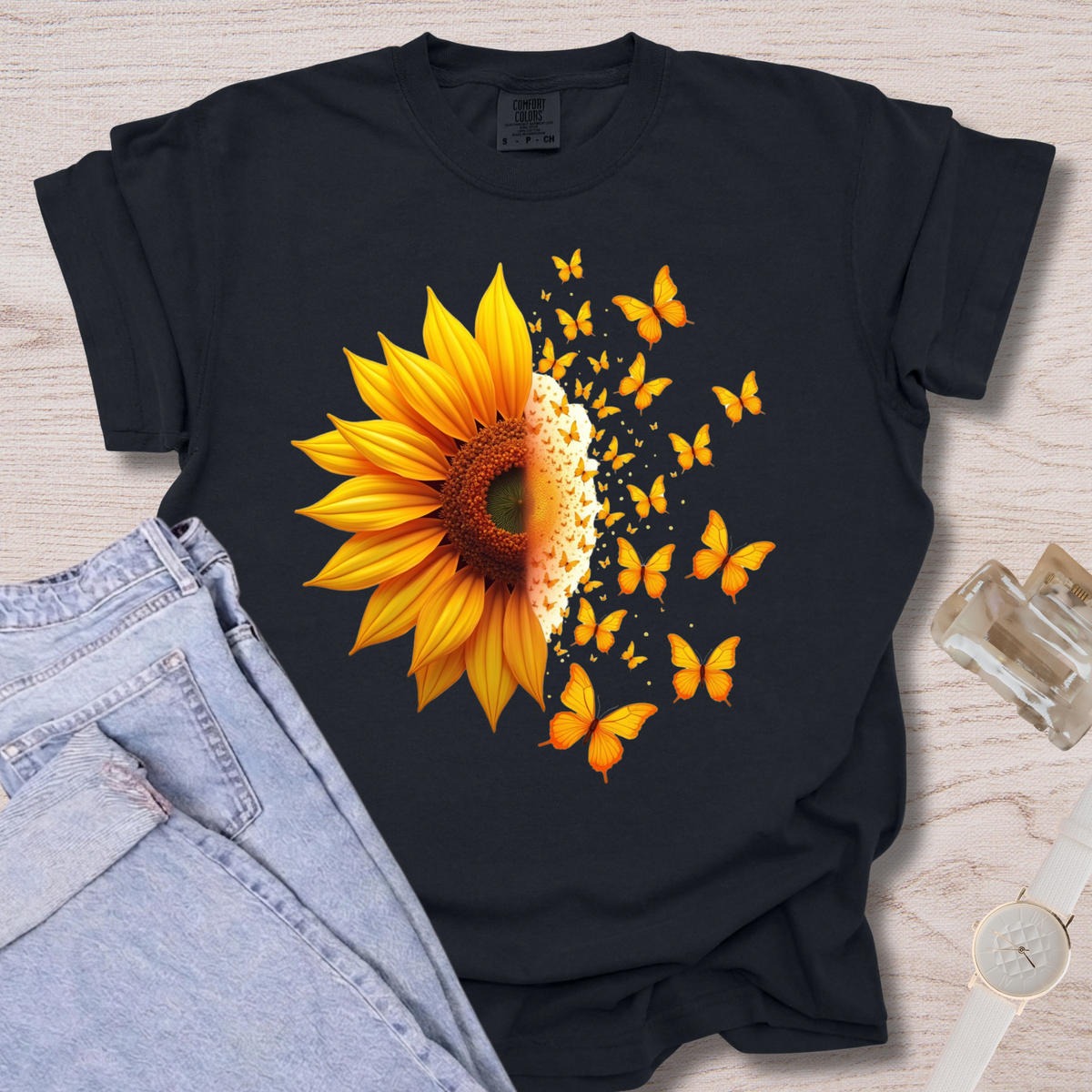 Sunflower + Butterflies T-shirt