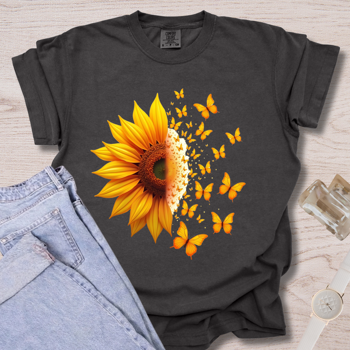 Sunflower + Butterflies T-shirt