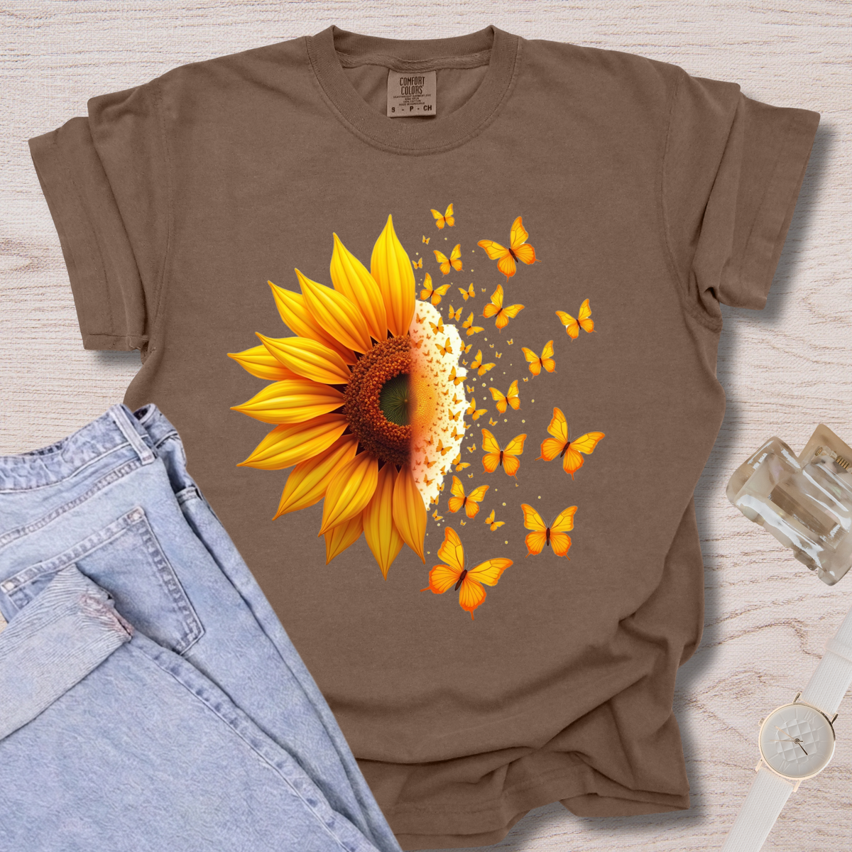 Sunflower + Butterflies T-shirt