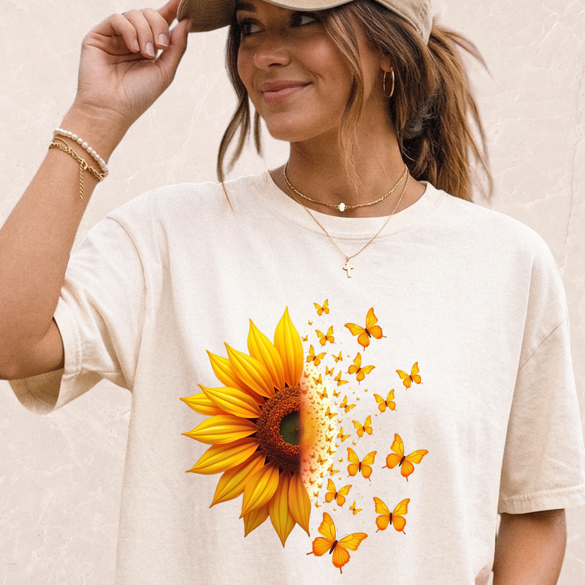 Sunflower + Butterflies T-shirt