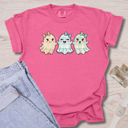 Plaid Bow Ghost T-shirt