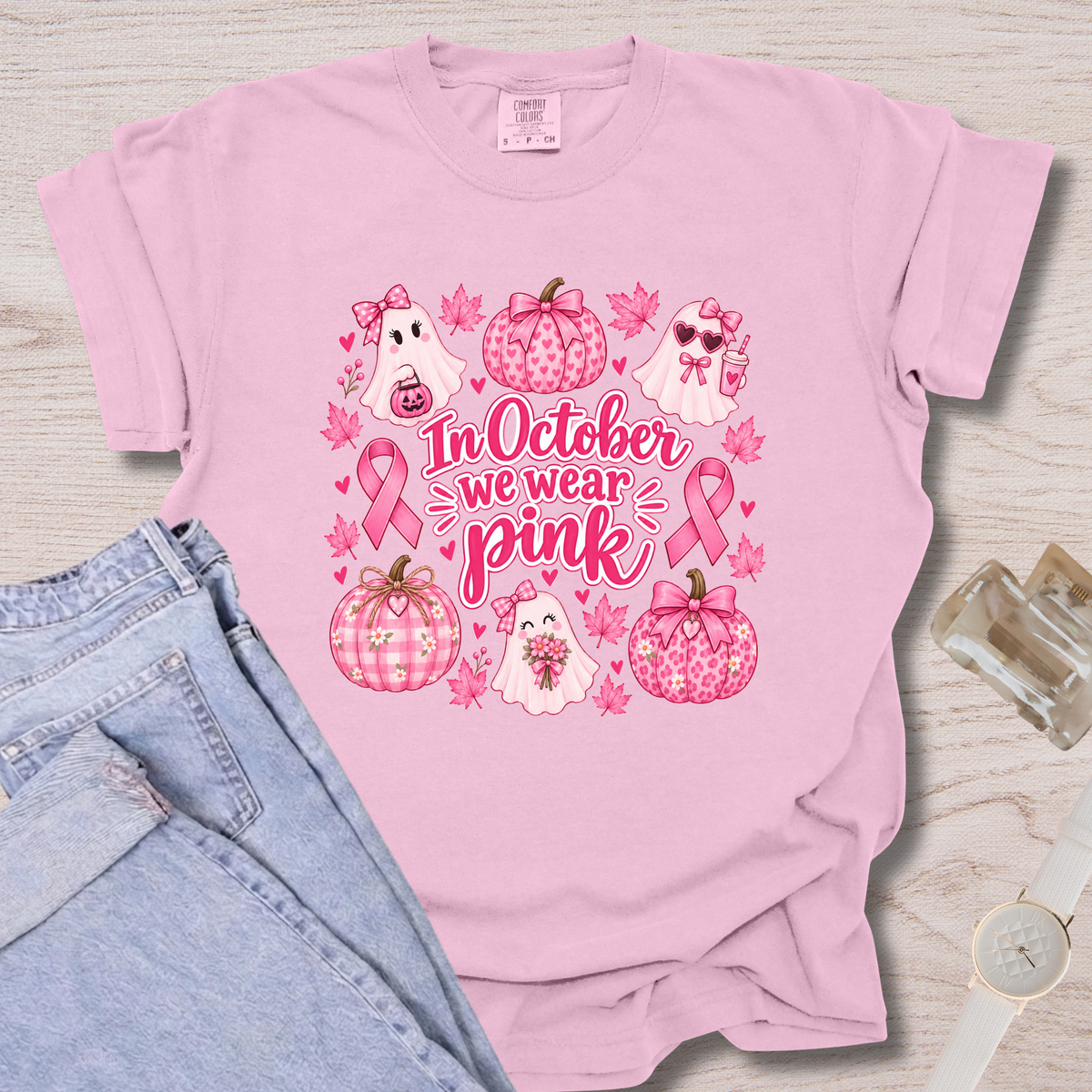 In October We Wear Pink T-shirt