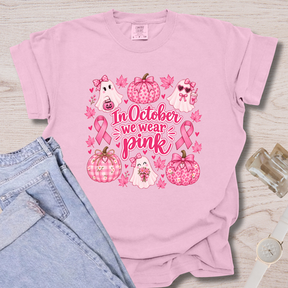 In October We Wear Pink T-shirt