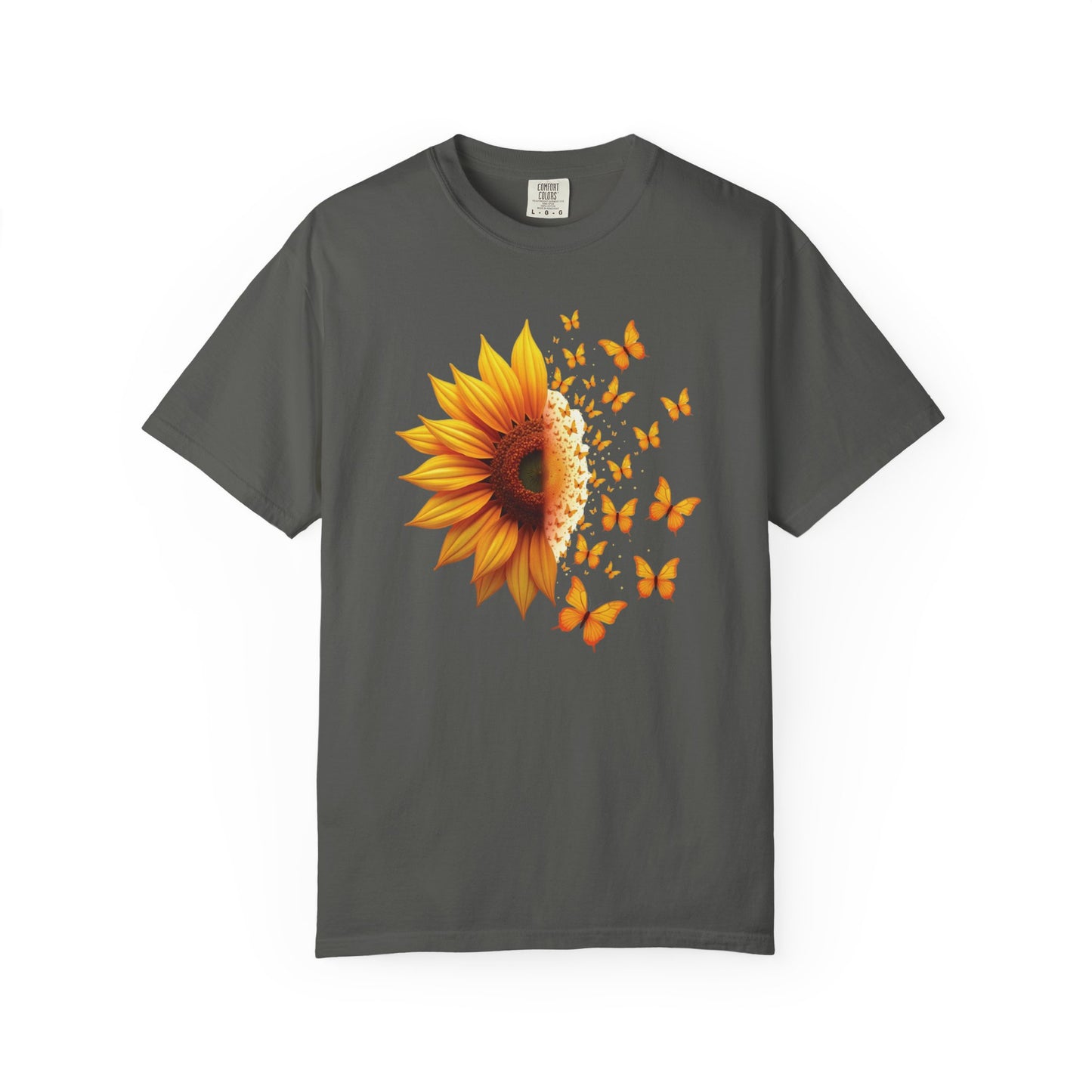 Half Sunflower Half Butterflies T-shirt