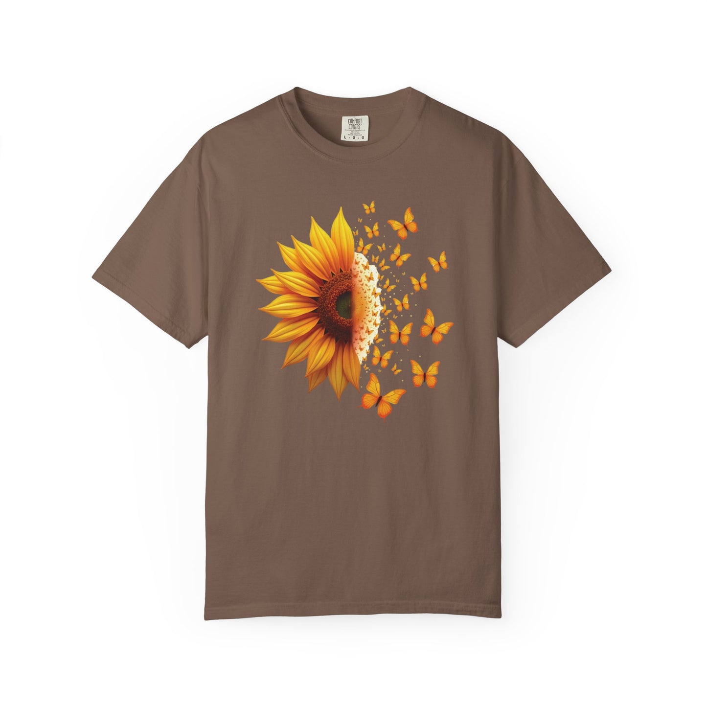 Half Sunflower Half Butterflies T-shirt