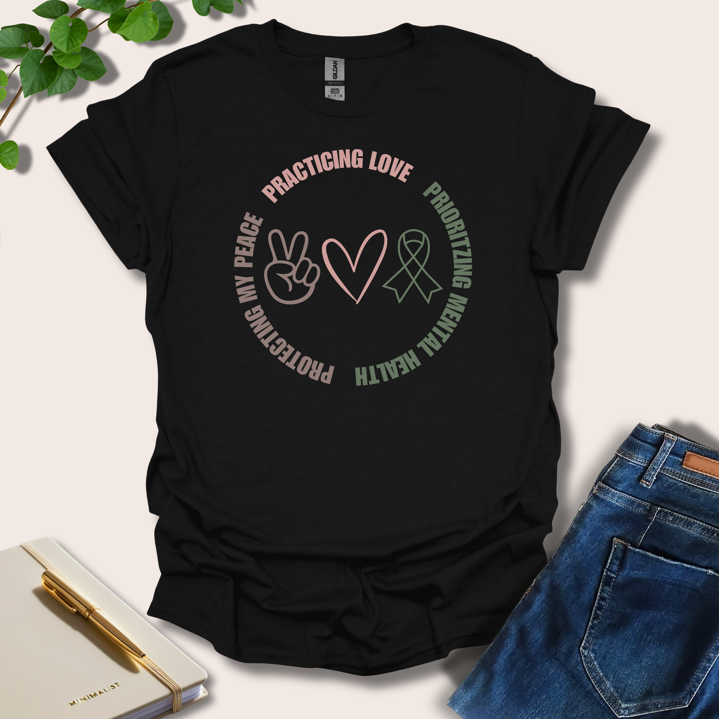 Protecting My Peace Practicing Love Prioritizing Mental Health T-Shirt