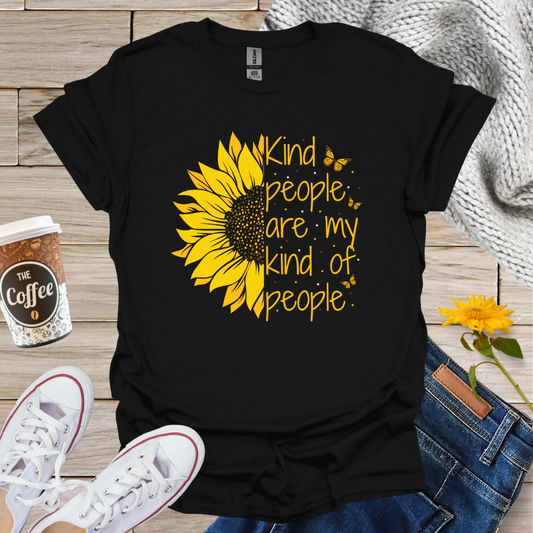 Kind People Are My Kinda People Sunflower T-Shirt