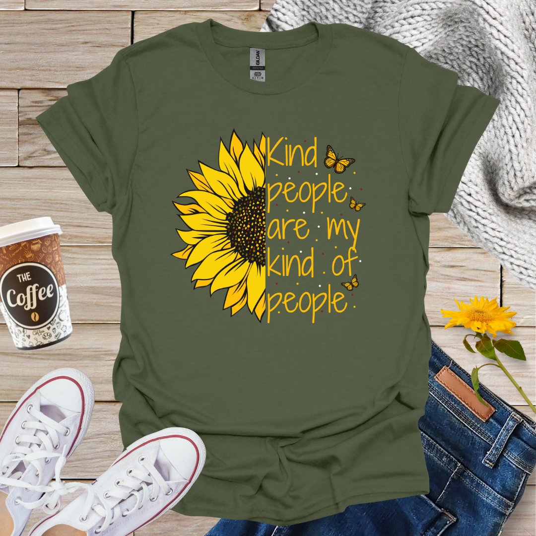 Kind People Are My Kinda People Sunflower T-Shirt