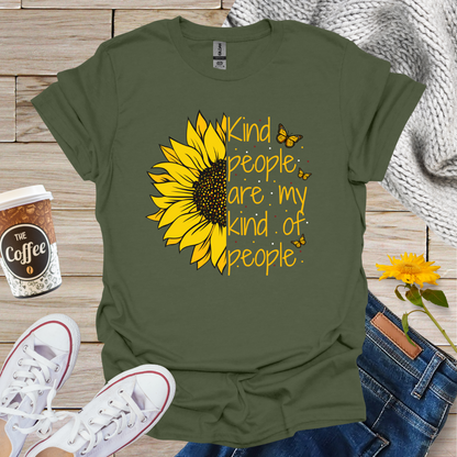 Kind People Are My Kinda People Sunflower T-Shirt