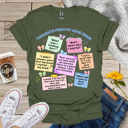 Thoughts From My ADHD Brain T-Shirt