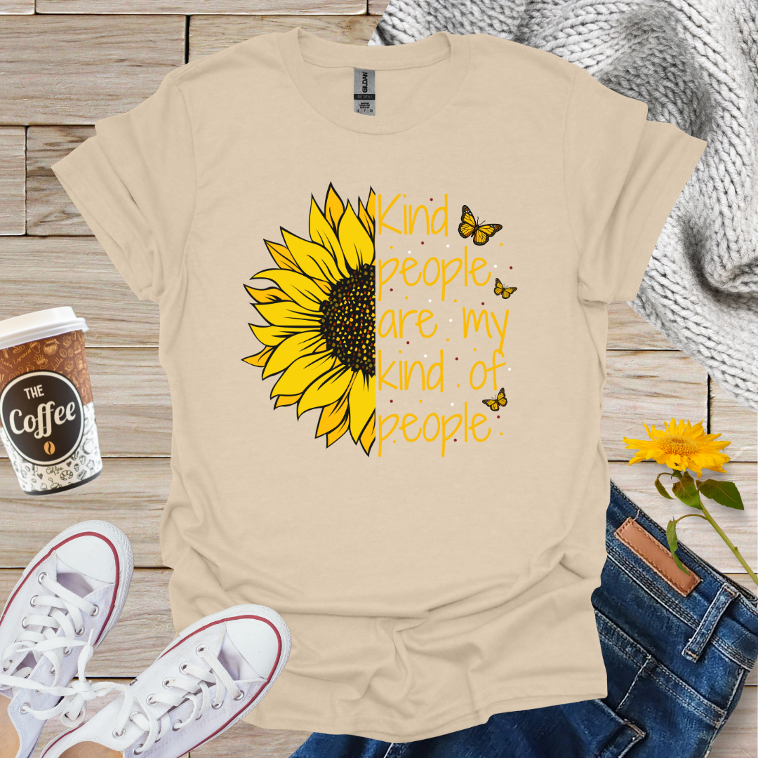 Kind People Are My Kinda People Sunflower T-Shirt