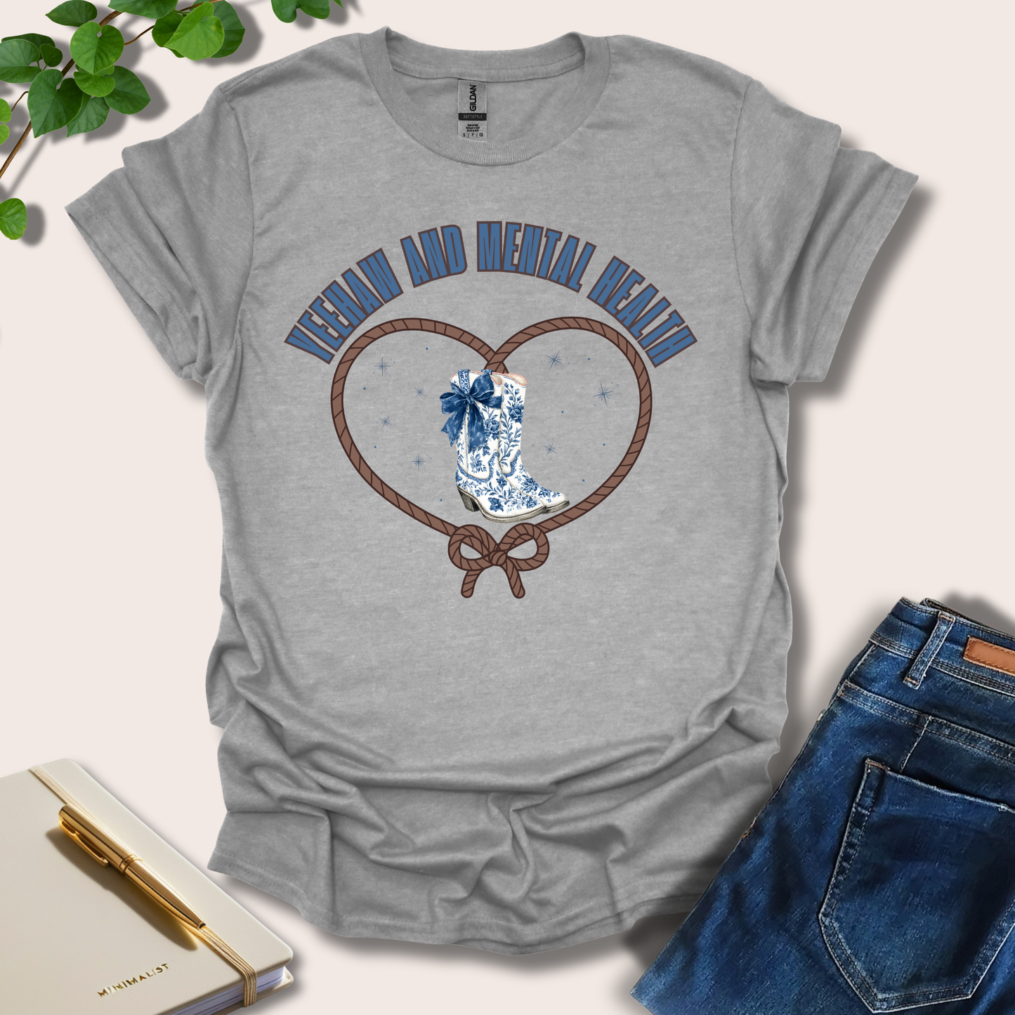 Yeehaw And Mental Health T-Shirt
