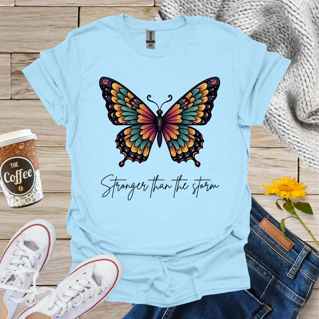 Stronger Than Storm Butterfly T-Shirt