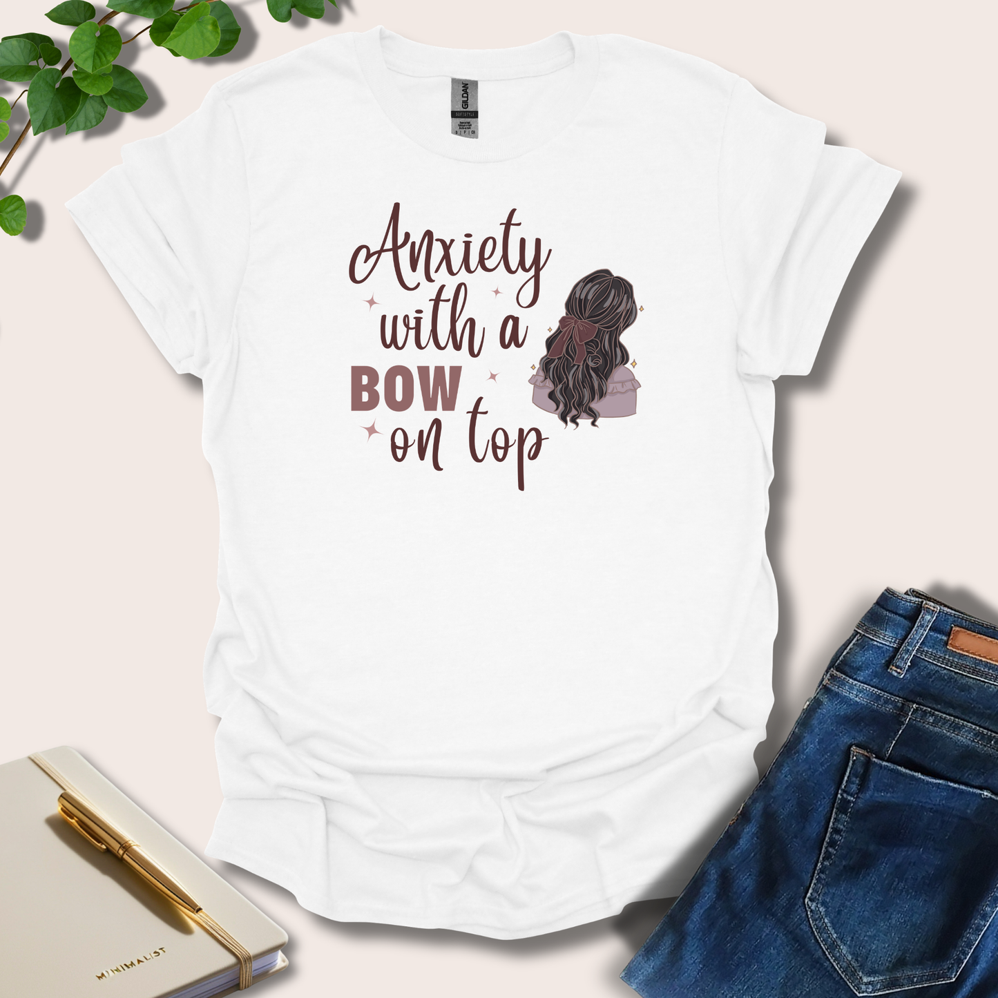 Anxiety With A Bow On Top Girl T-Shirt