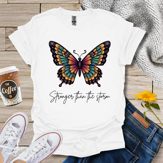 Stronger Than Storm Butterfly T-Shirt